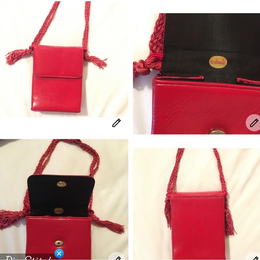Vintage Ande little red purse. See full description